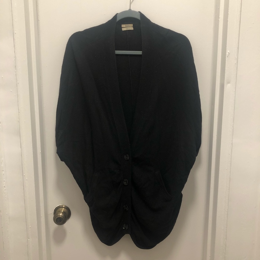 Madewell black draped sweater
